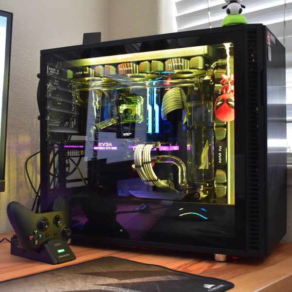 Custom Full Watercooling Loop Gaming Pc With Full Rgb Aurasync I7