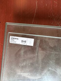 IKEA glass shelves