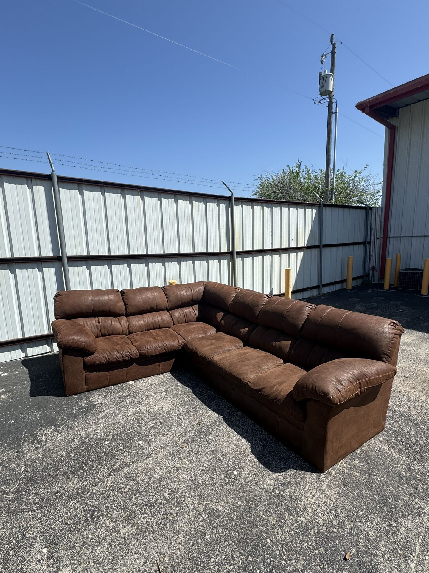 FREE DELIVERY - Brown 2 Piece Sectional 