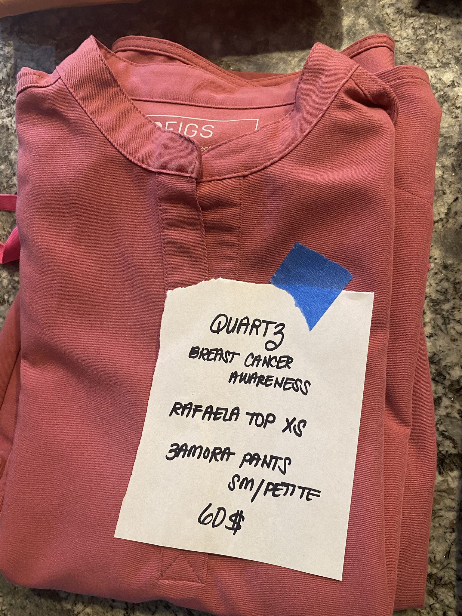 Fig, scrubs set breast, cancer awareness, edition