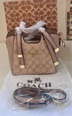 Small brown purse with box for women