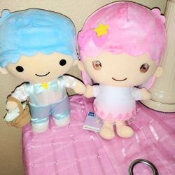 Sanrio Twin Stars Plushies Talk Size 15 Inches Tall Imported From Japan Tags Attached 