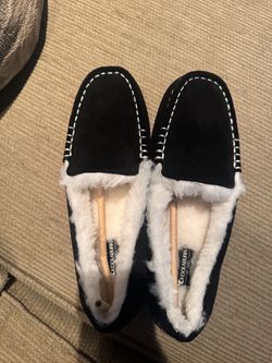 Koolaburra Black Suede Moccasin Slippers