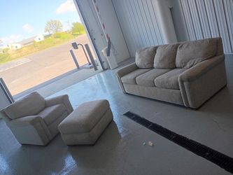 Couch and Chair with Foot Rest