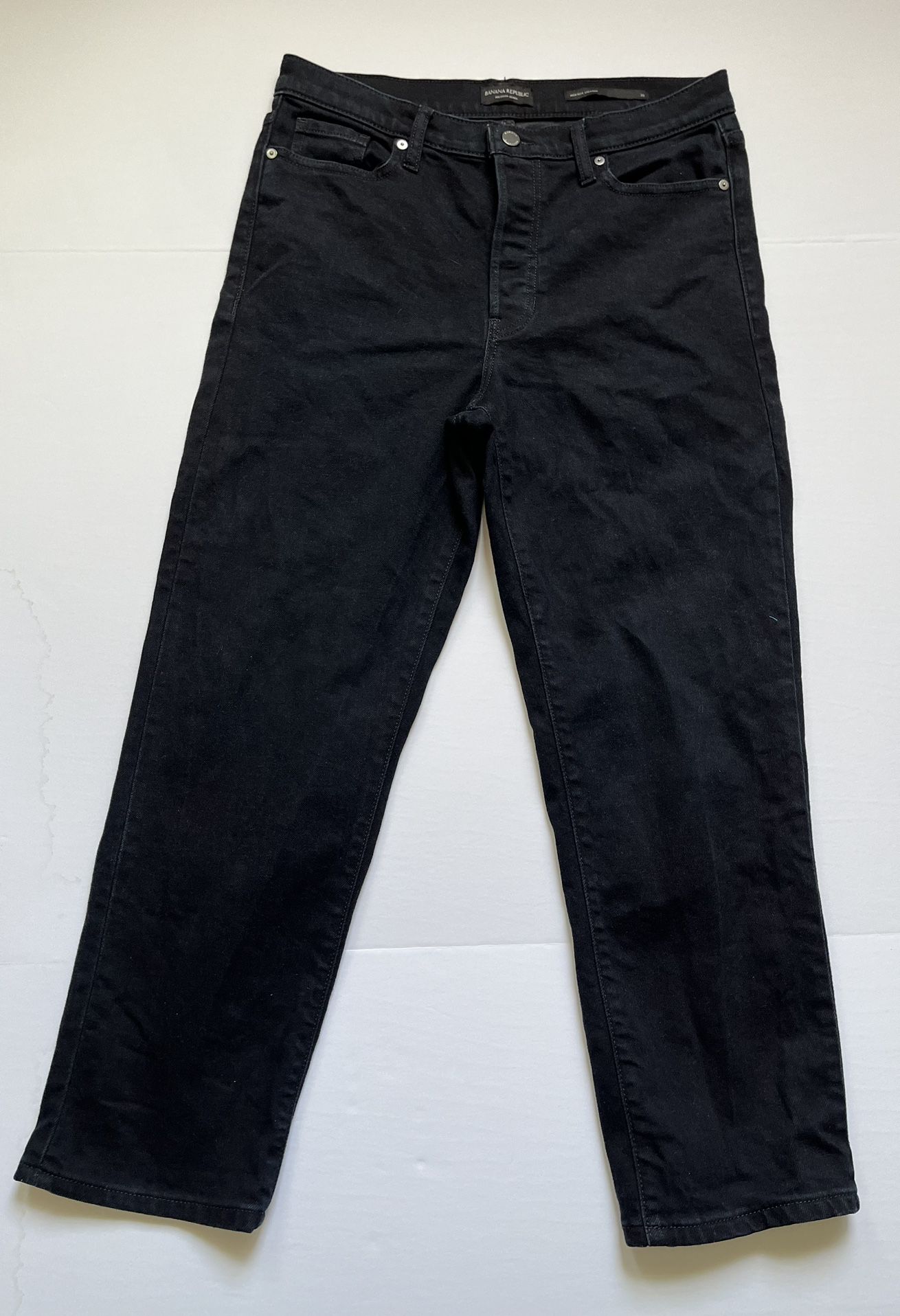 Banana Republic Premium Denim HR Straight Light Black Wash Men’s Jeans 30 x 38