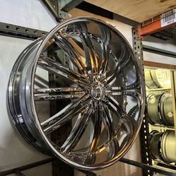 Brand New 28 Inch Chrome Wheels Rims 5x5 5x127