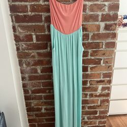 Always turquoise pink tube summer dress washes and worn once