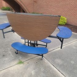 Foling Sico Round Cafeteria Tables Seat 8 Peopleu Folding $499