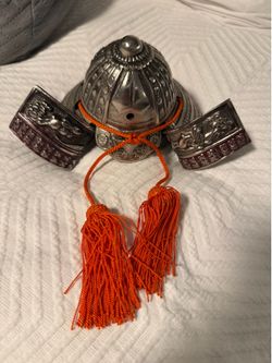 Metal samurai helmet