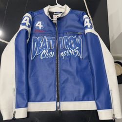 deathrow blue leather jacket 
