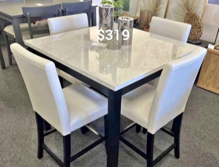 5-pc Counter Height Dining Table Set