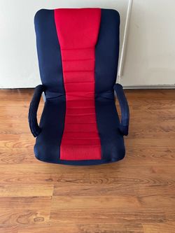 Navy and Red Floor Gaming Chair