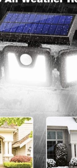 Solar Led Light Motion Sensor Outdoor 129 LEDs Super Bright -New $30