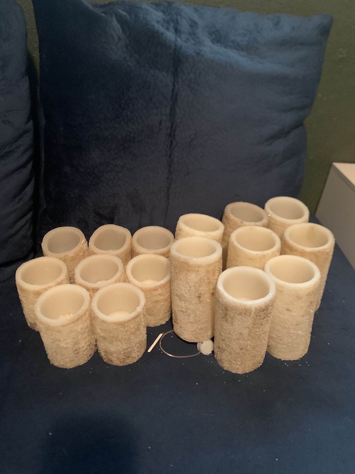 Fake Wood LED Candle Set