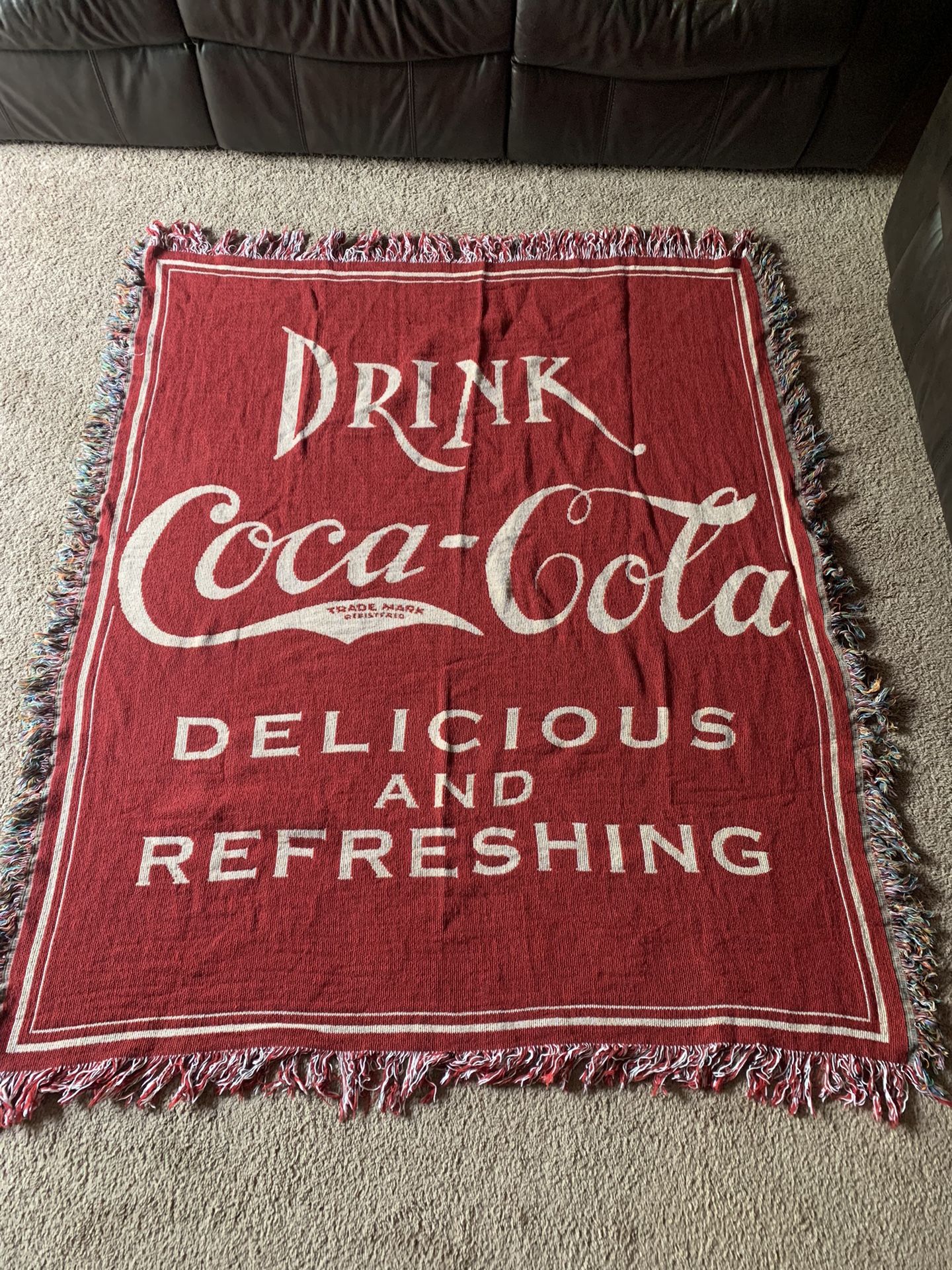 Vintage Coca Cola Blanket Throw