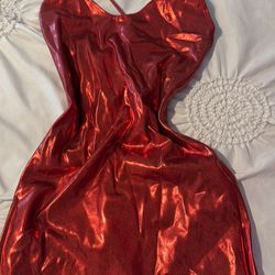 red cross cross back dress