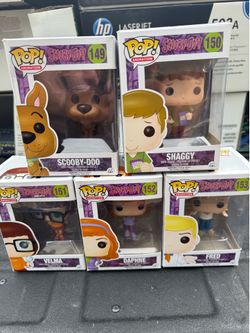 Funko POP! Animation: #149Scooby-Doo #150Shaggy#151Velma#152Daphne#153Fred Lot  Get the whole gang!!! The product is a lot of 5 Funko POP! vinyl figur