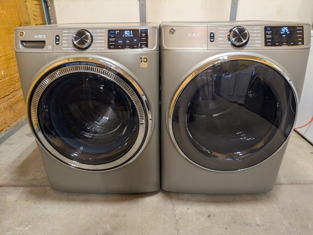 GE Ultra Large Capacity Smart Washer and Dryer.