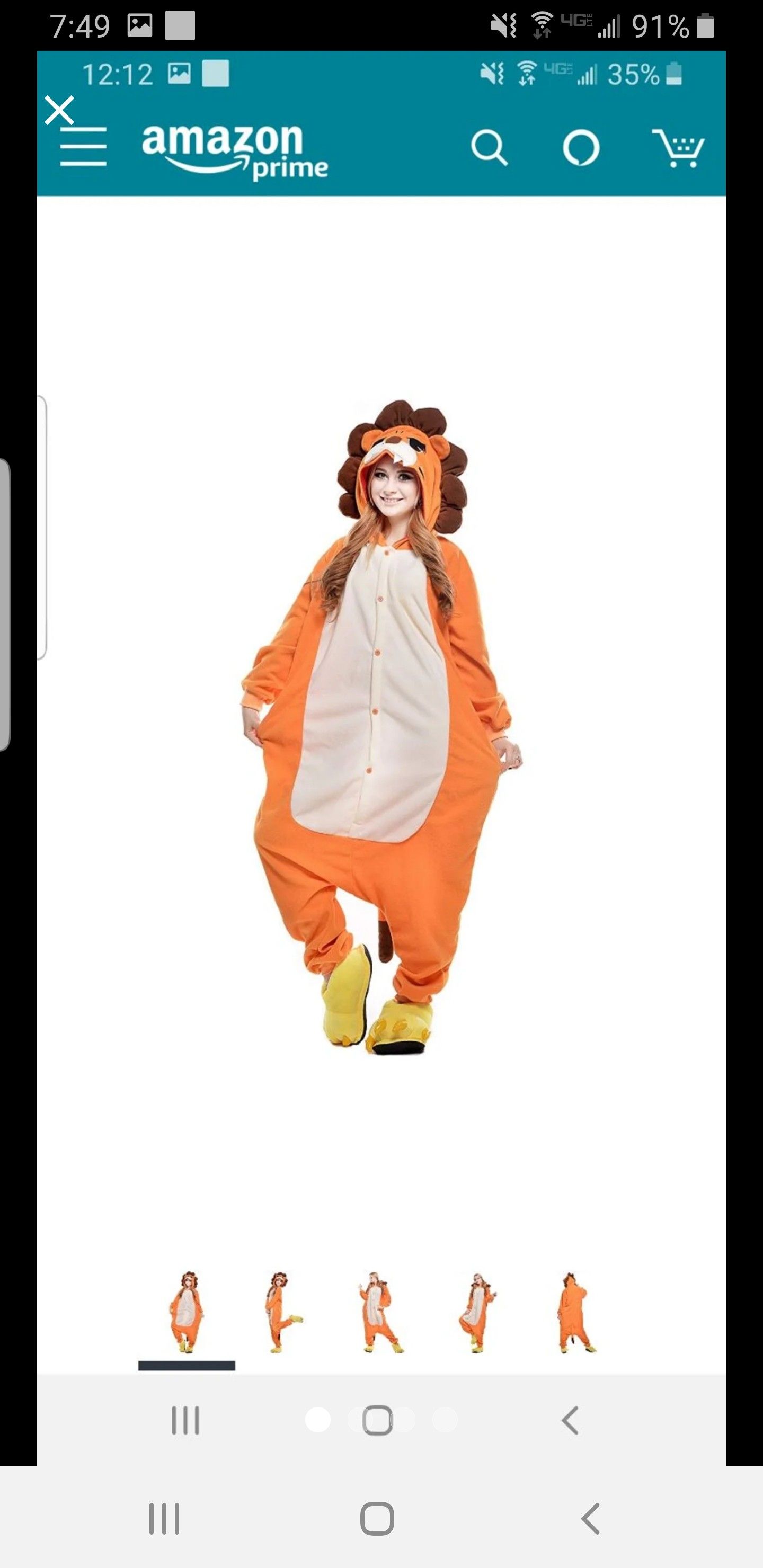 Adult lion costume