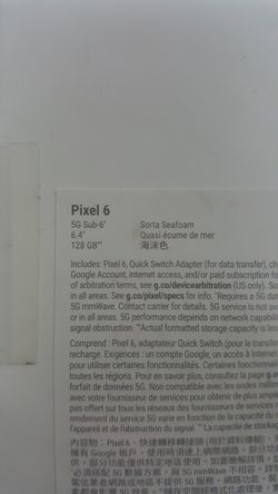 Google Pixel 6, 128gb, Sorta Seafoam, Factory Unlocked + A-series