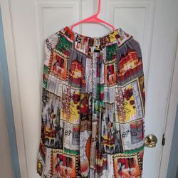 Mickey Mouse Around The World Wide Leg Pants, XS