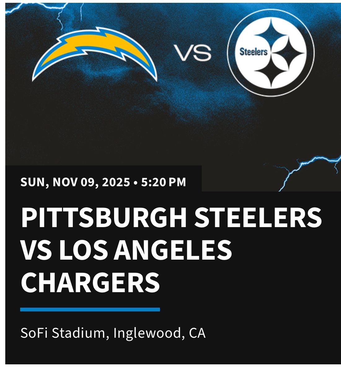 Pittsburgh Vs Chargers