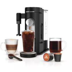 Ninja PB051 Pods & Grounds Single-Serve Coffee Maker 6-oz. Cup to 24-oz. Travel Mug Sizes Compatible with K-Cups, Built-In Milk Frother@A8-699