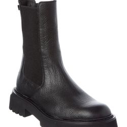 Salvatore Ferragamo Black Leather Boots 