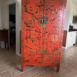 Vintage Chinese Wardrobe Cabinet