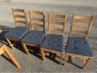 Dining Table and Padded Chairs