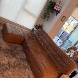 Genuine leather Authentic Restoration Hardware sofa