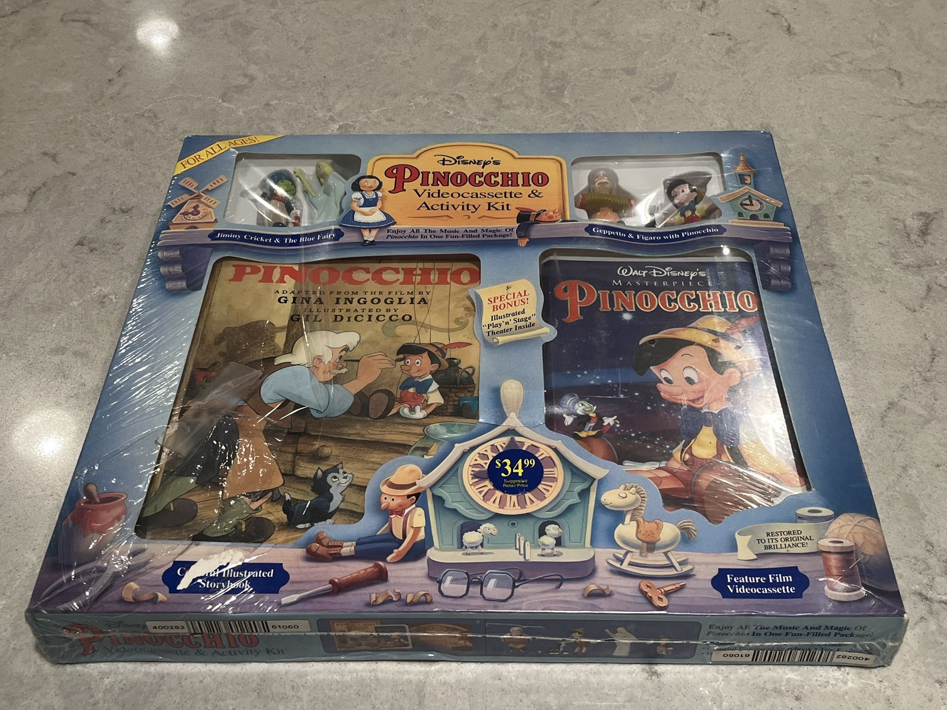 Disney Pinocchio VHS and Activity Kit