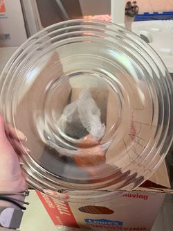 Vintage Clear Ribbed Glass Dinnerware Set (Arcoroc Style)