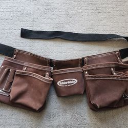 McGuire-Nicholas Tool Belt / Carpenter Apron - Suede Leather - 11 Pockets + 2 Hammer Loops