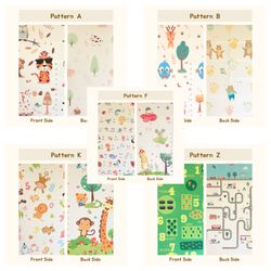 Baby Play Mat, Double-Sided Patterns, Waterproof, Eco-Friendly Materials, Extra Large Size 71*79 inches, For crawling, rolling and playful fun