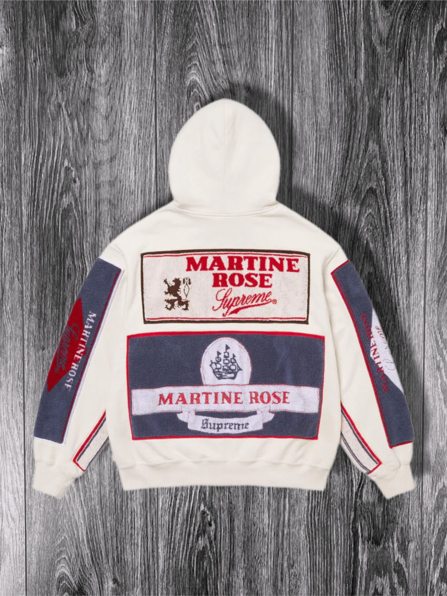 Martine Rose x Supreme Towel Zip Up Hooded Sweatshirt 