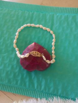 Japanese Freshwater Pearl 14 Kt Gold Plated Clasp Bracelet