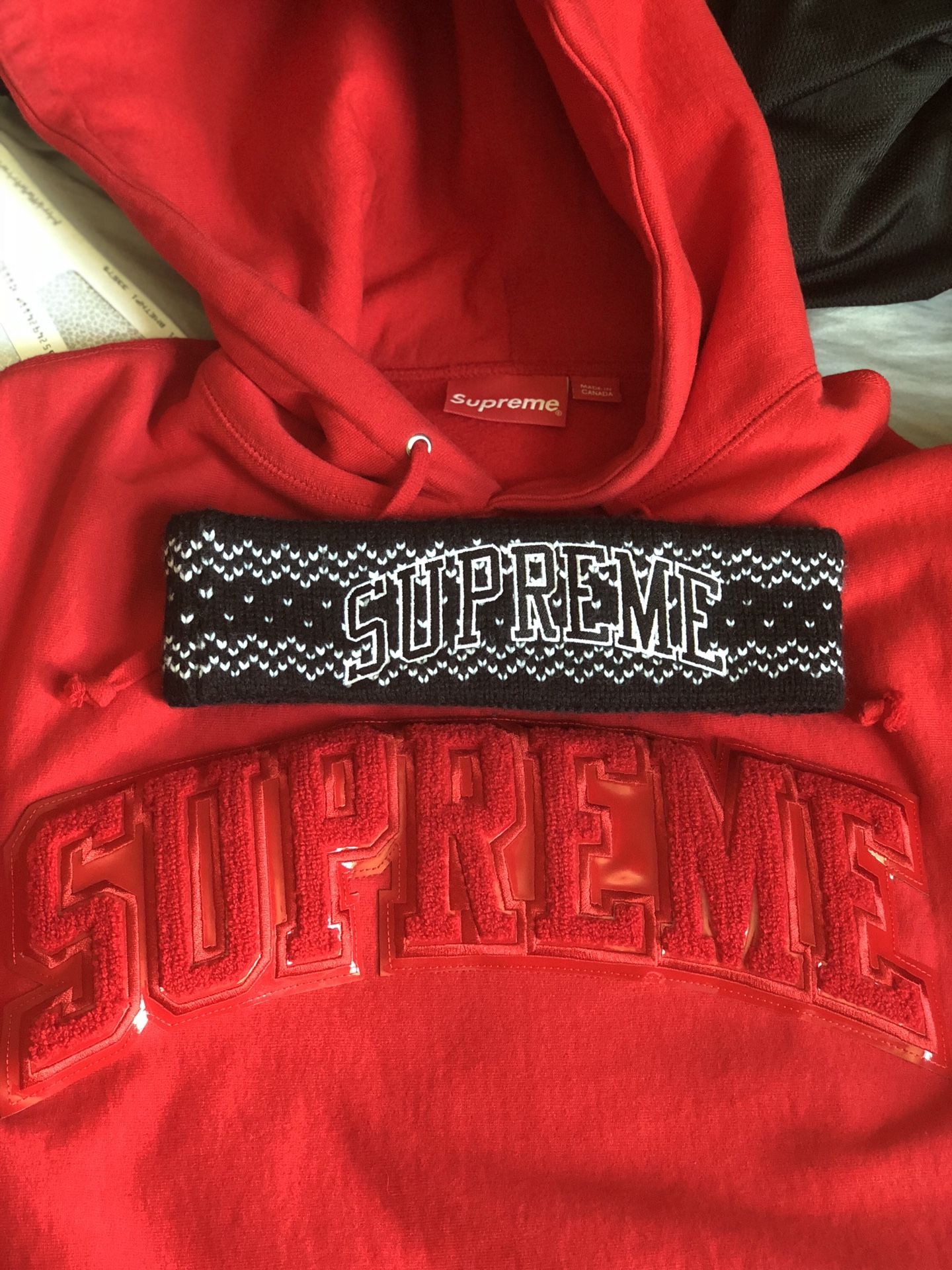 Supreme Arc patent hoodie & Headband