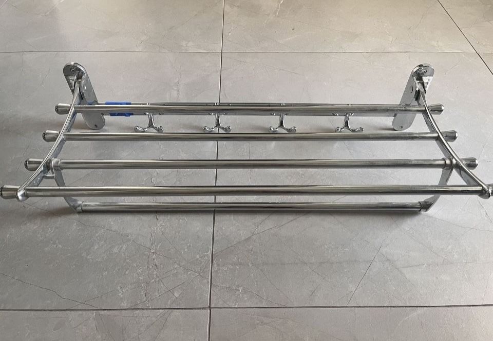 Bathroom Metal Chrome Wall Shelf