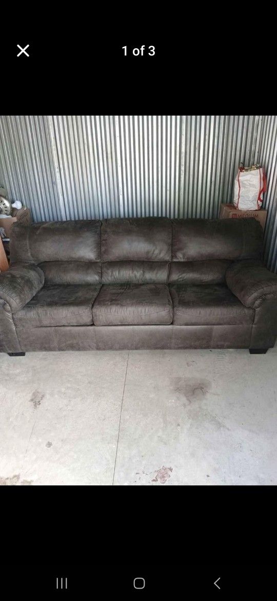 Suede Pull Out Couch