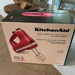 Breast Cancer Pink Hand Mixer