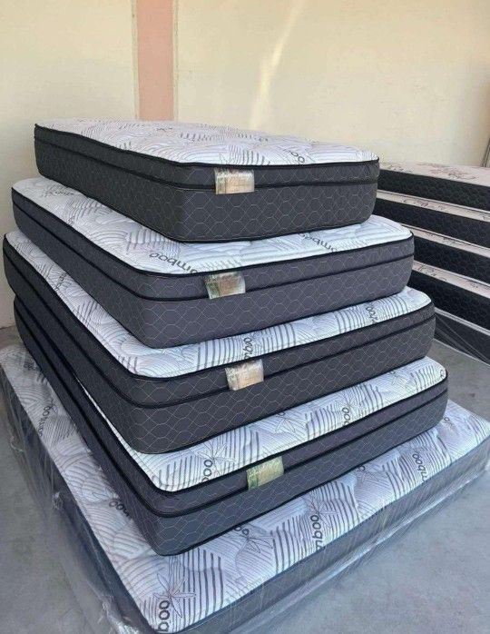 ๐ *NEW BAMBOO MATTRESS- DELIVERY Available! COLCHON NUEVO-ENTREGA GRATIS!* Cama Bed Box Spring ๐