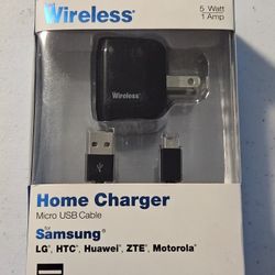 Just Wireless 1.0A/5W 1-Port USB-A Home Charger with 6ft TPU Micro USB to USB-A 