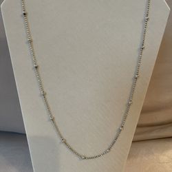 Silver Beaded Necklace