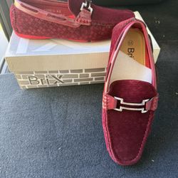 New Royal Shoes Velvet Slip On Loafers Smoking Driving Mens Size 6.5