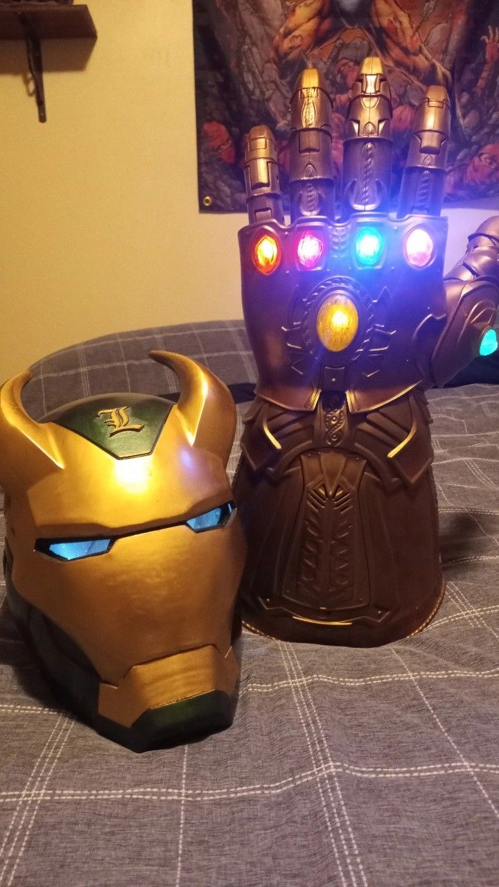 Marvel Gauntlet and Helmet