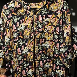 Vintage Rayon button up