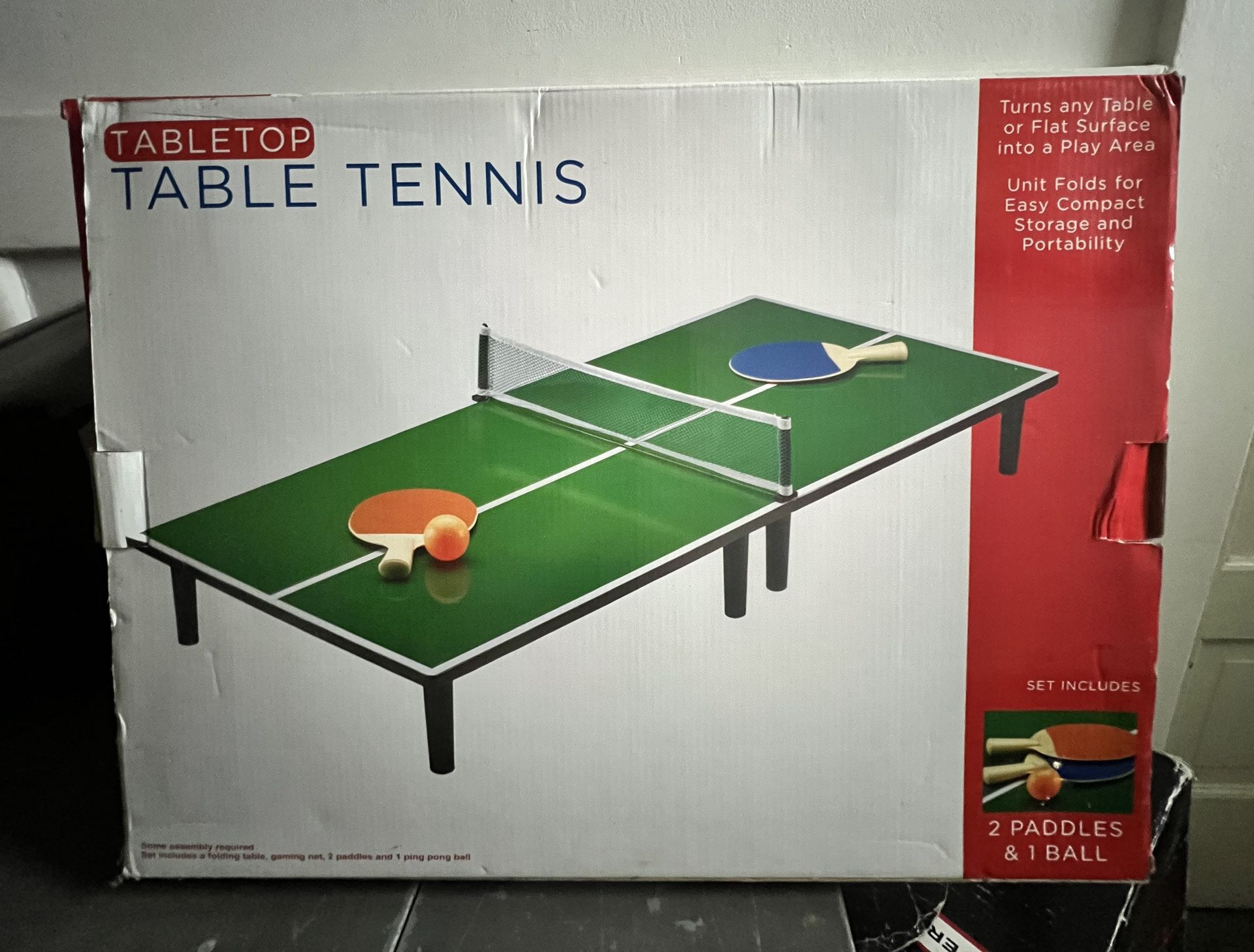 Table tennis box, set new