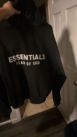 essentials hoodie size s