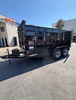 2025 CARSON DUMP TRAILER Black 7X14-2 12K